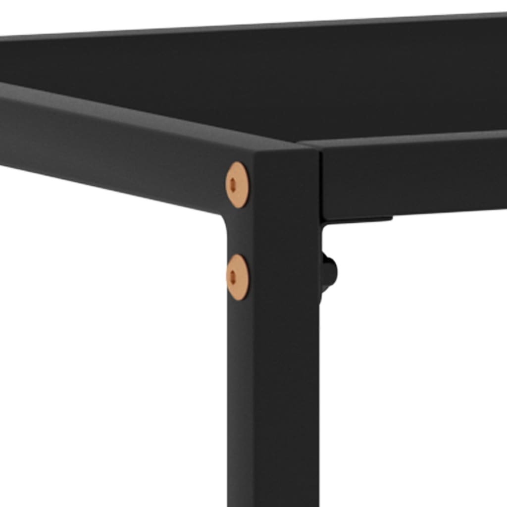 konsolbord 120x35x75 cm hærdet glas sort