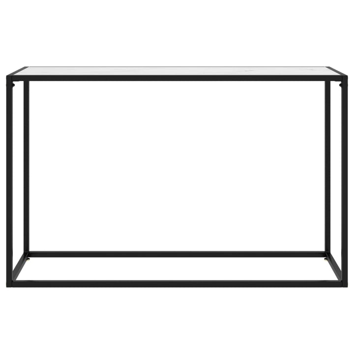 konsolbord 120x35x75 cm hærdet glas hvid