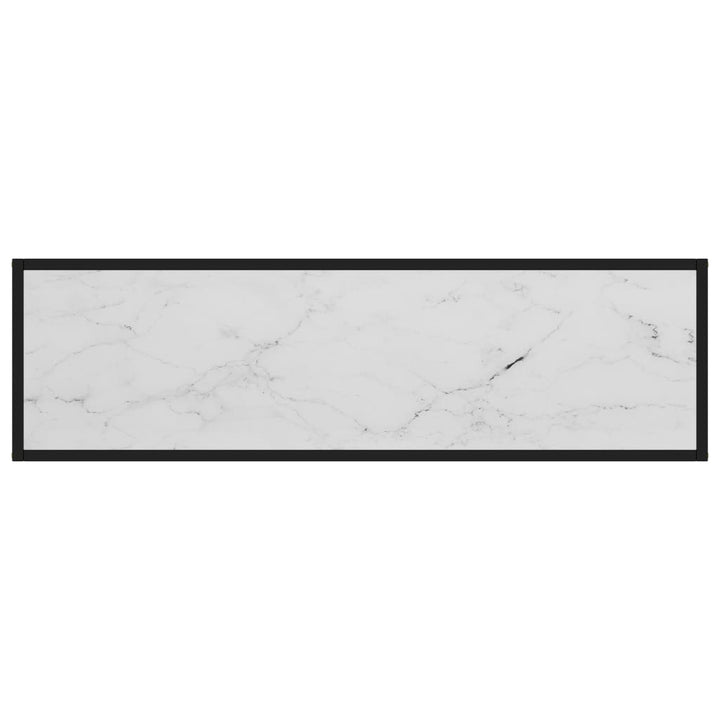 konsolbord 120x35x75 cm hærdet glas hvid