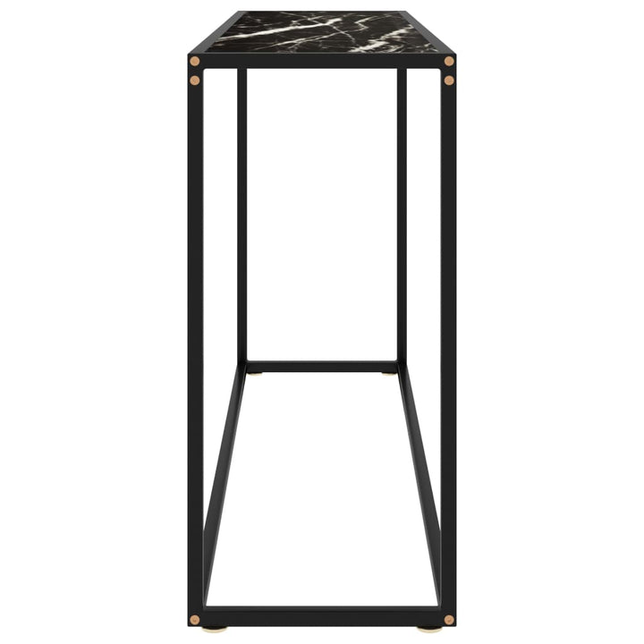 konsolbord 120x35x75 cm hærdet glas sort