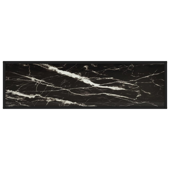 konsolbord 120x35x75 cm hærdet glas sort