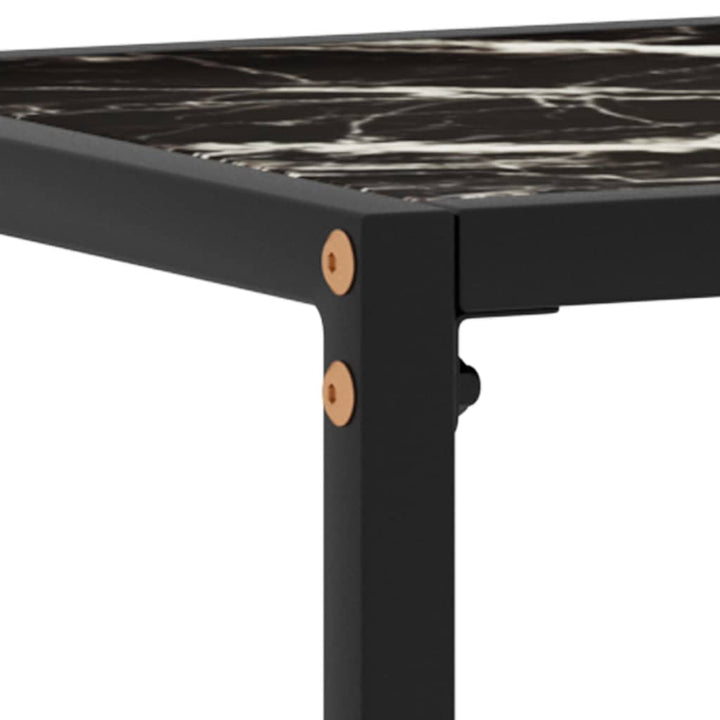 konsolbord 120x35x75 cm hærdet glas sort