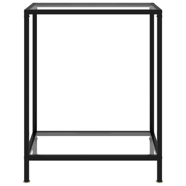 konsolbord 60x35x75 cm hærdet glas transparent