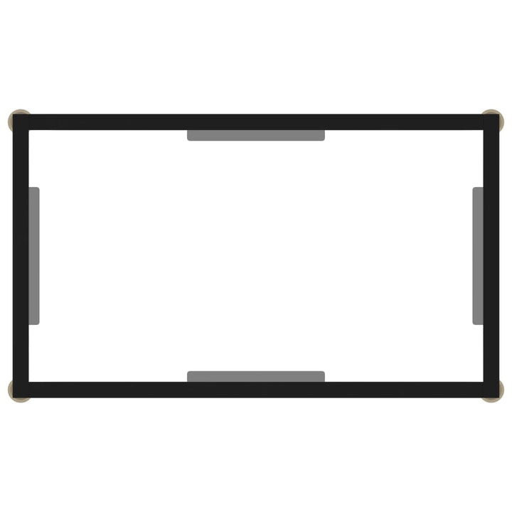 konsolbord 60x35x75 cm hærdet glas transparent