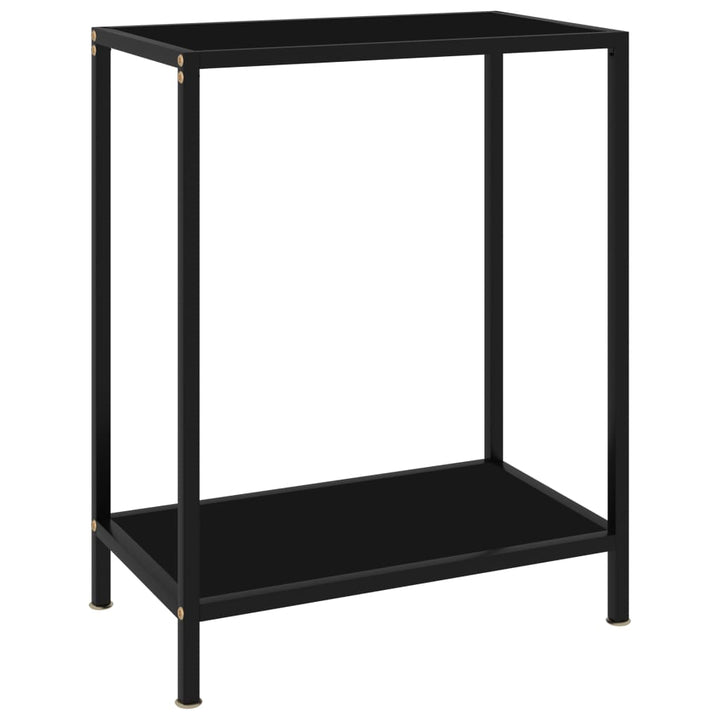 konsolbord 60x35x75 cm hærdet glas sort