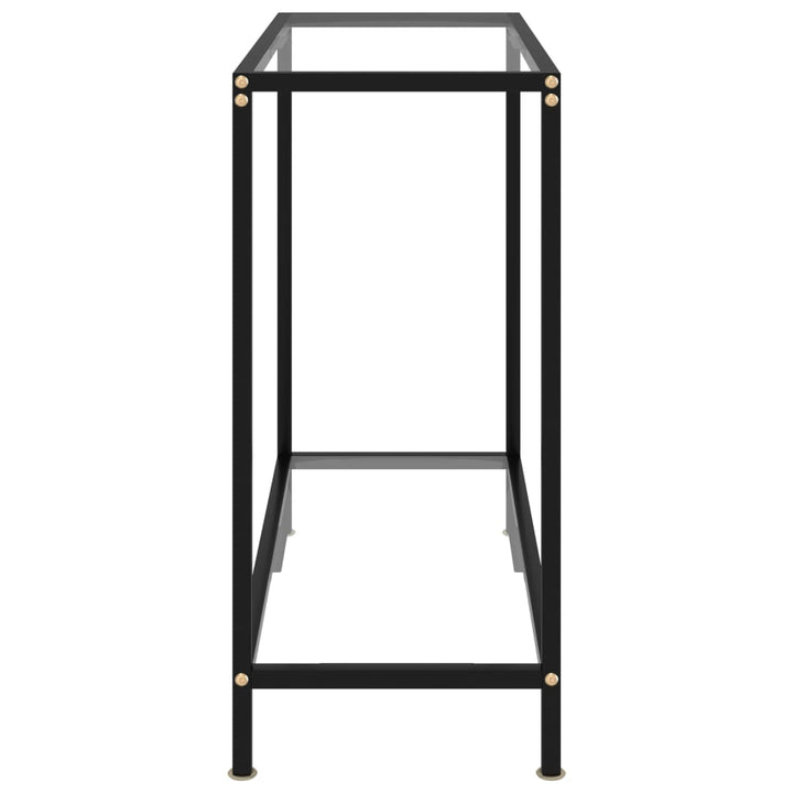 konsolbord 80x35x75 cm hærdet glas transparent
