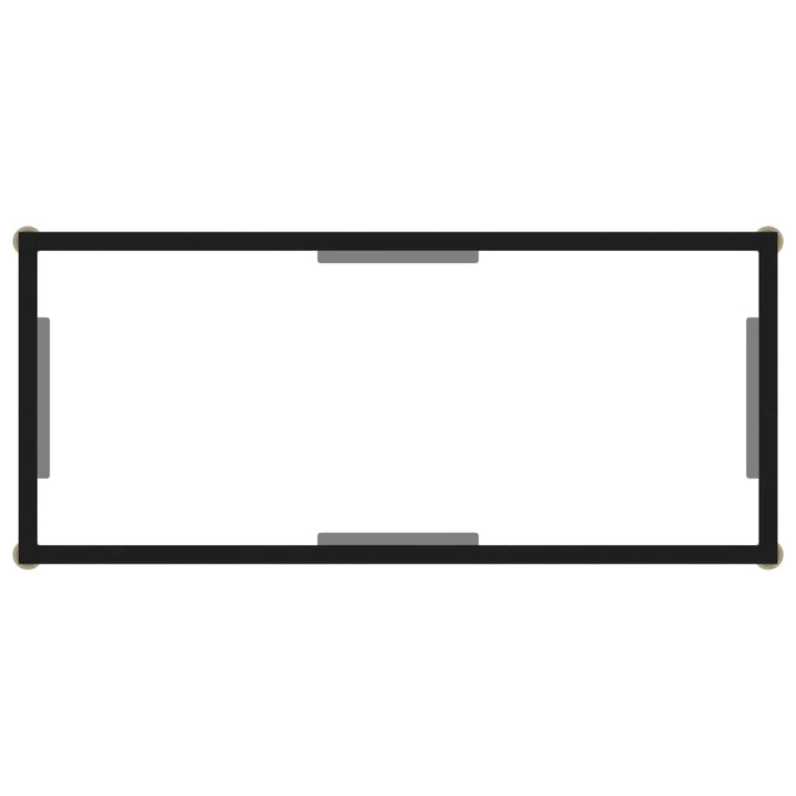 konsolbord 80x35x75 cm hærdet glas transparent