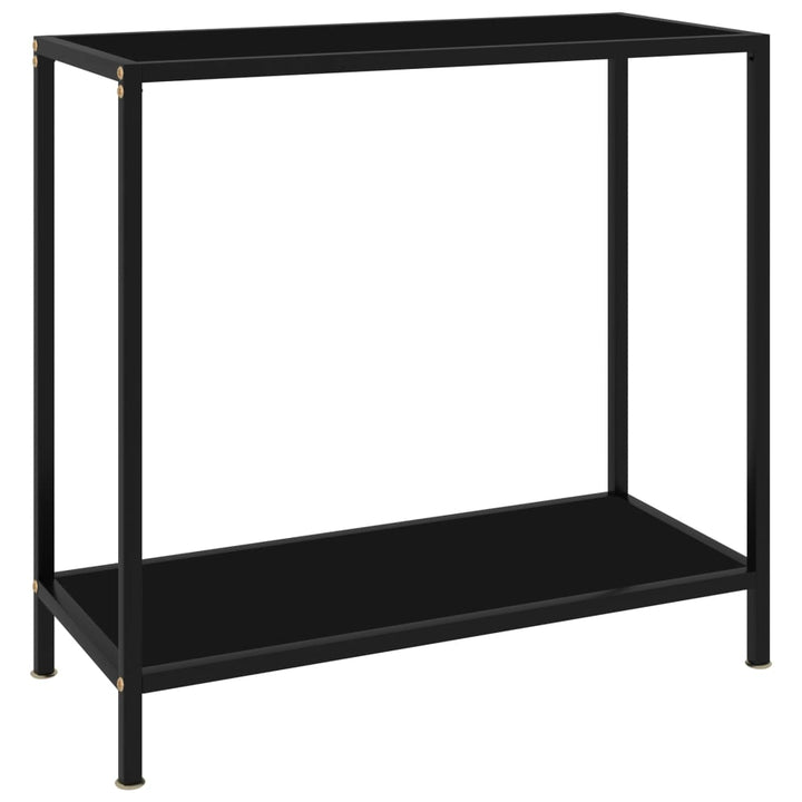 konsolbord 80x35x75 cm hærdet glas sort