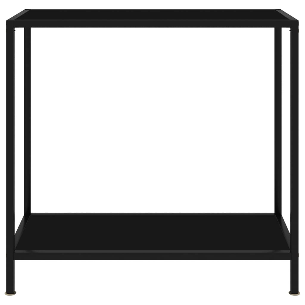 konsolbord 80x35x75 cm hærdet glas sort