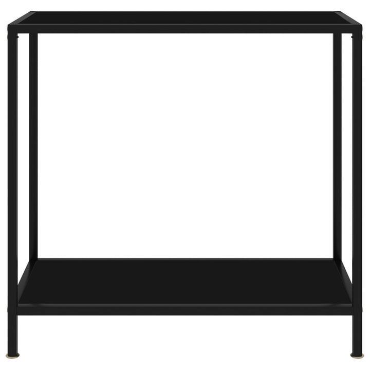 konsolbord 80x35x75 cm hærdet glas sort