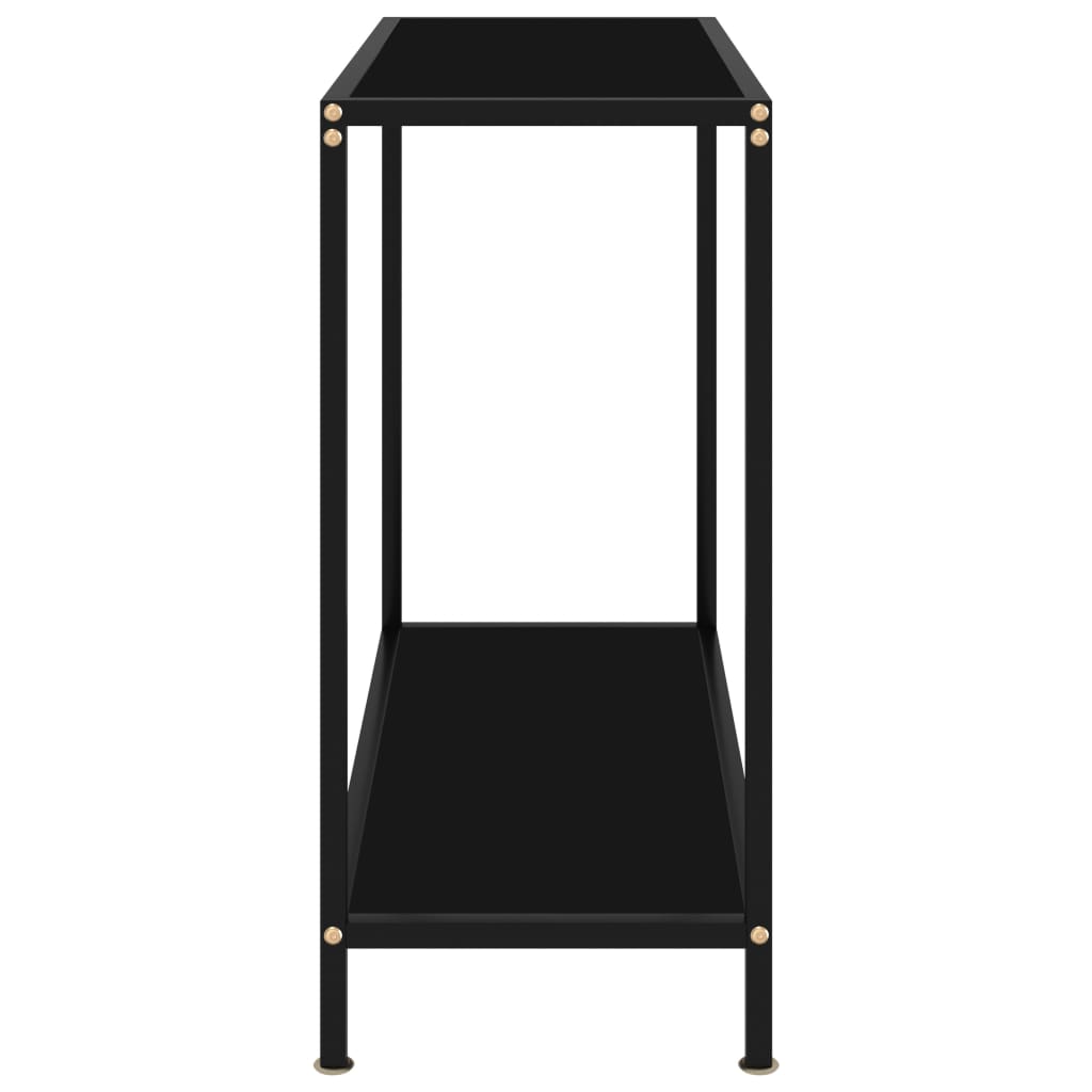 konsolbord 80x35x75 cm hærdet glas sort