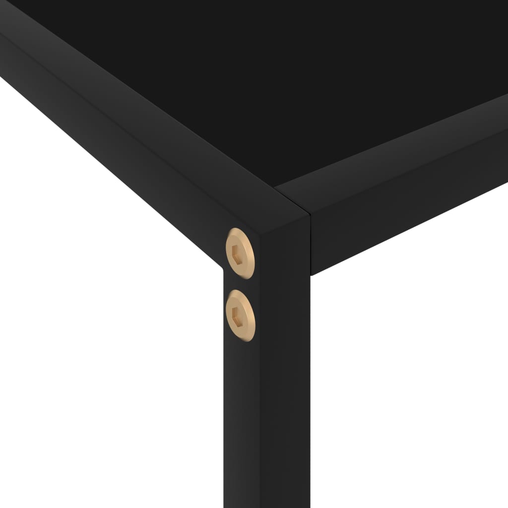 konsolbord 80x35x75 cm hærdet glas sort