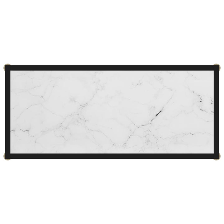 konsolbord 80x35x75 cm hærdet glas hvid