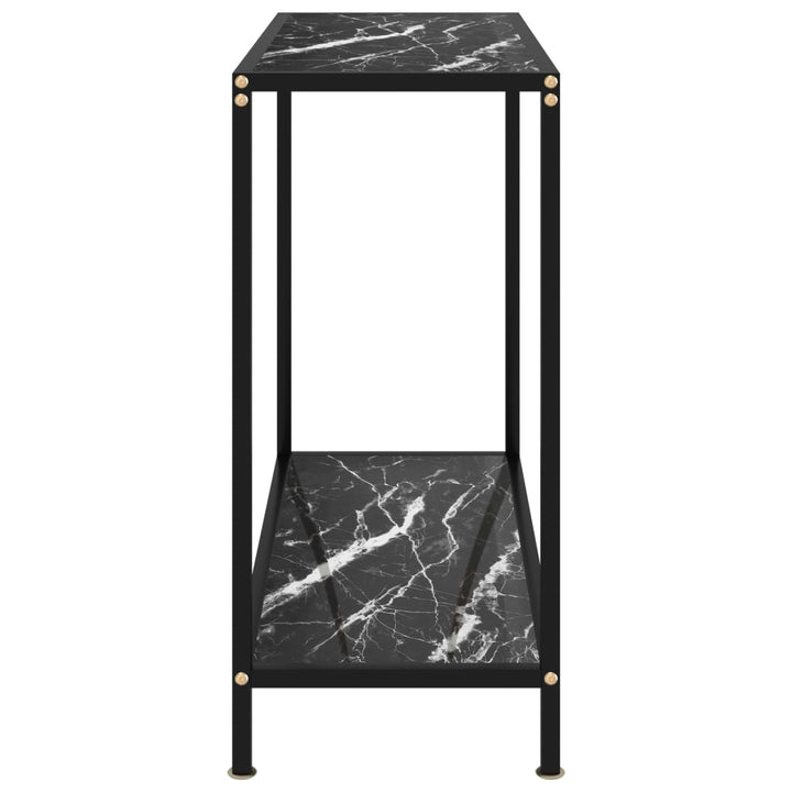 konsolbord 80x35x75 cm hærdet glas sort