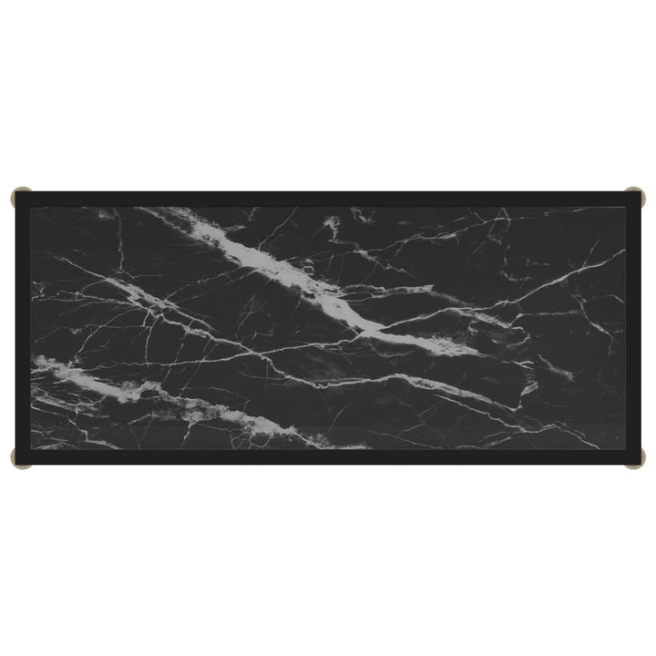konsolbord 80x35x75 cm hærdet glas sort
