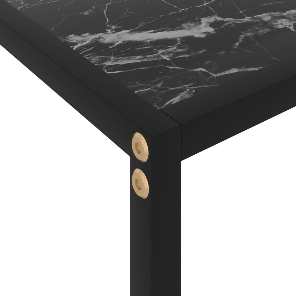 konsolbord 80x35x75 cm hærdet glas sort