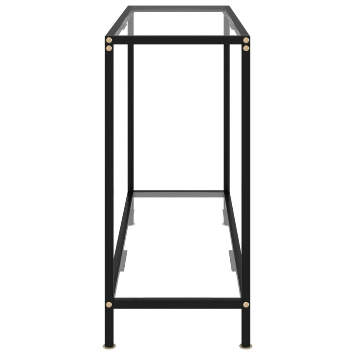 konsolbord 100x35x75 cm hærdet glas transparent
