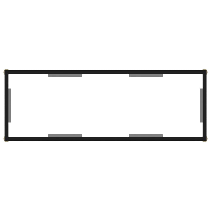 konsolbord 100x35x75 cm hærdet glas transparent