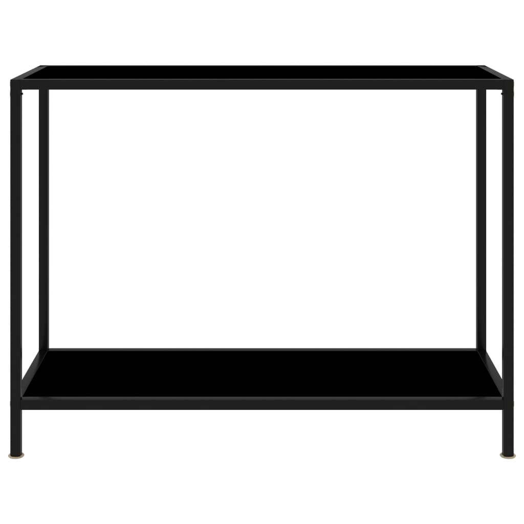 konsolbord 100x35x75 cm hærdet glas sort