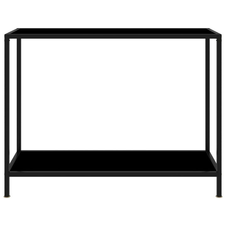 konsolbord 100x35x75 cm hærdet glas sort