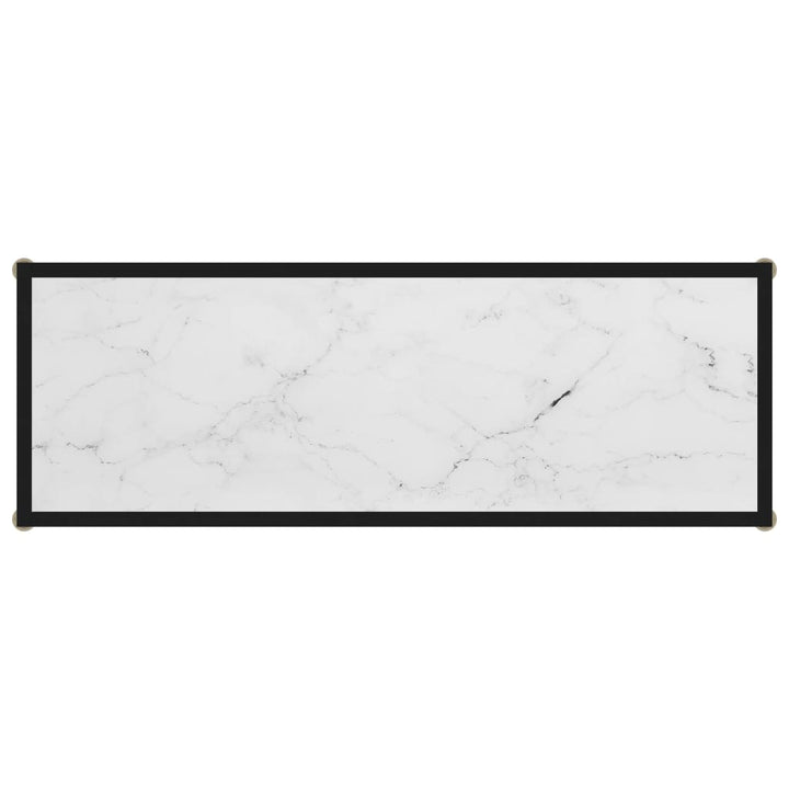 konsolbord 100x35x75 cm hærdet glas hvid