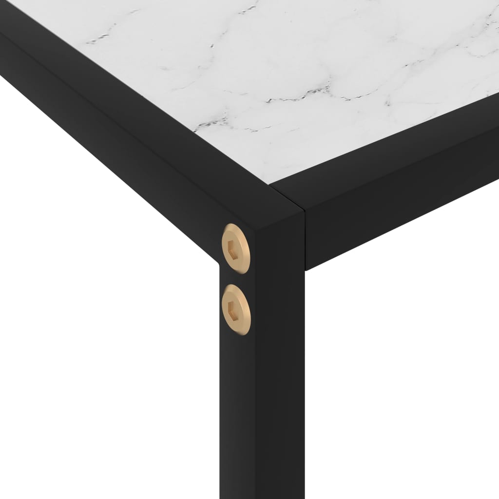 konsolbord 100x35x75 cm hærdet glas hvid