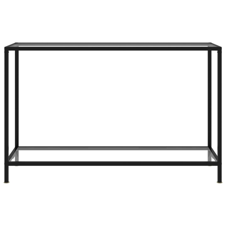 konsolbord 120x35x75 cm hærdet glas transparent