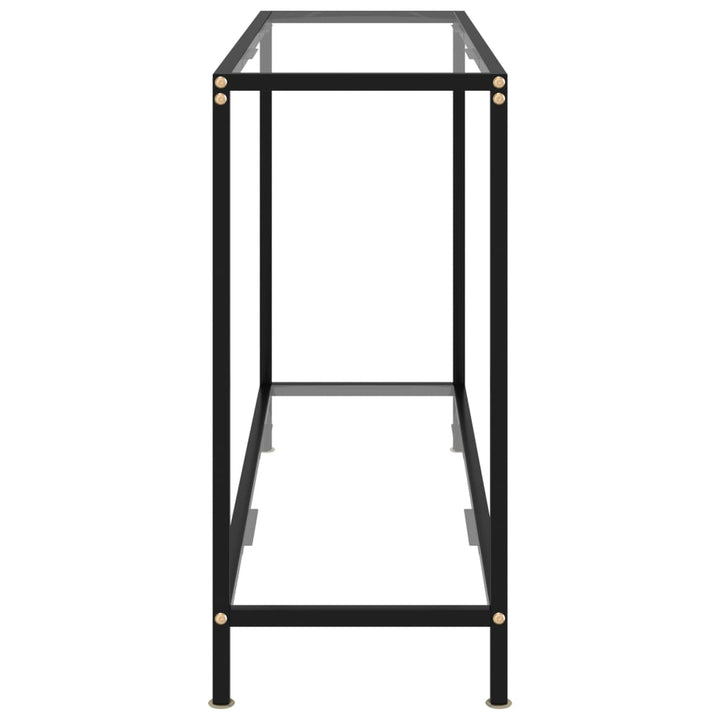 konsolbord 120x35x75 cm hærdet glas transparent