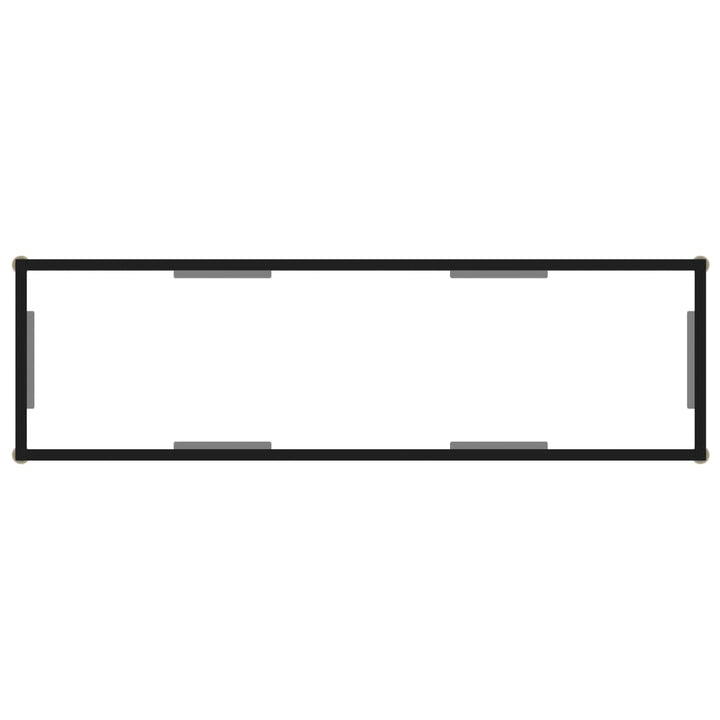 konsolbord 120x35x75 cm hærdet glas transparent