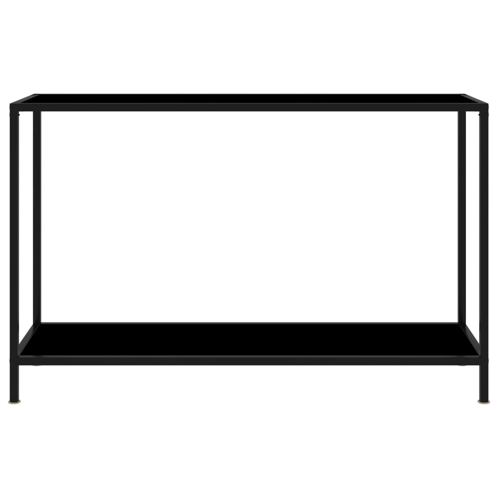 konsolbord 120x35x75 cm hærdet glas sort