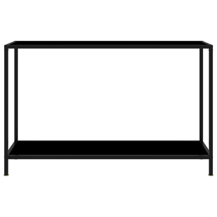 konsolbord 120x35x75 cm hærdet glas sort