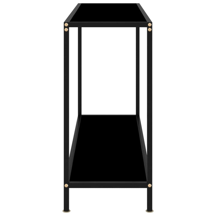 konsolbord 120x35x75 cm hærdet glas sort