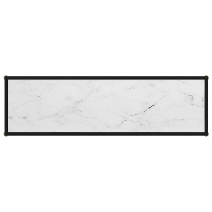 konsolbord 120x35x75 cm hærdet glas hvid