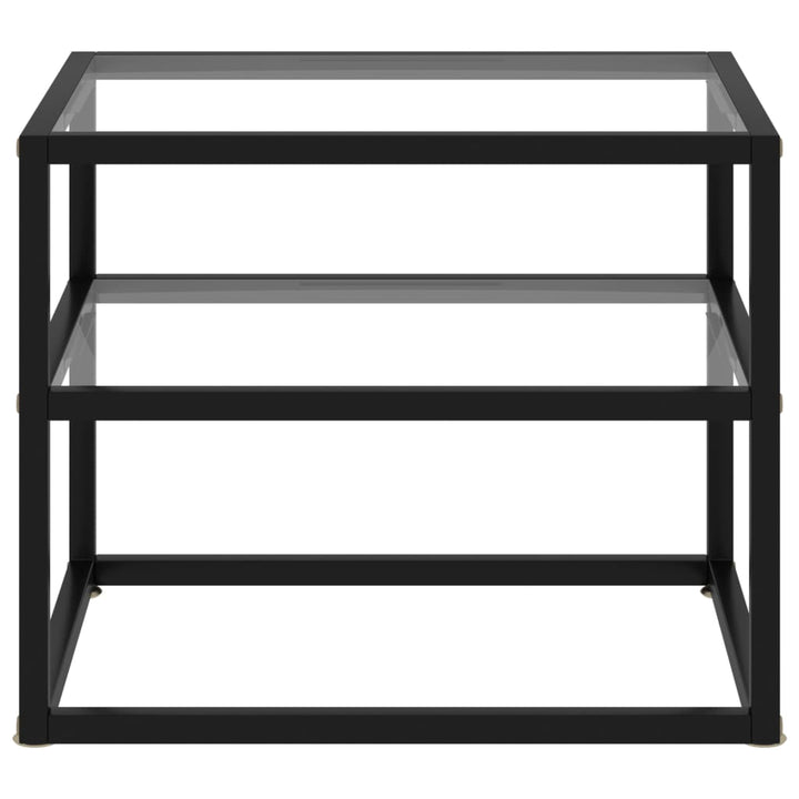 konsolbord 50x40x40 cm hærdet glas transparent