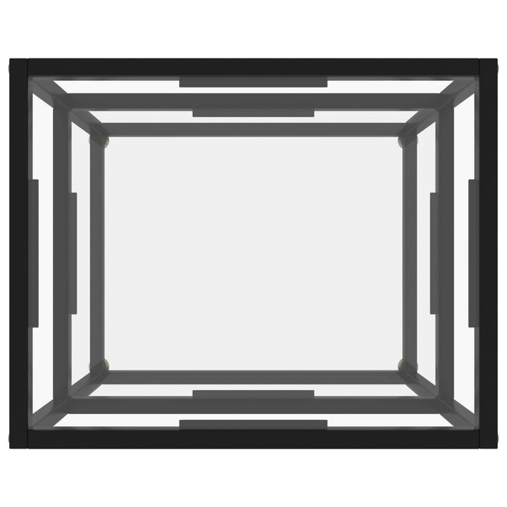 konsolbord 50x40x40 cm hærdet glas transparent