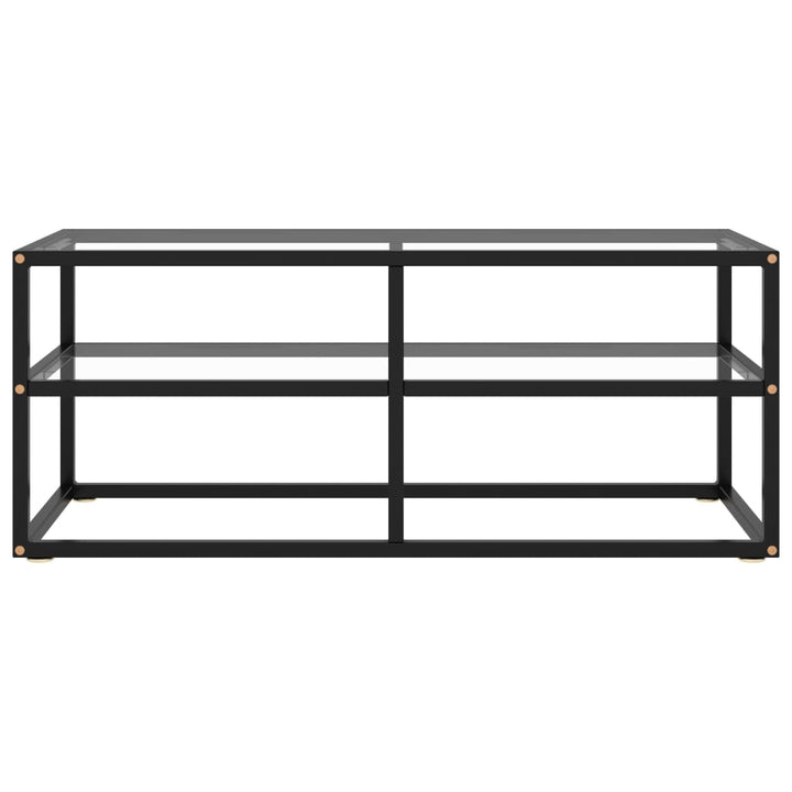 tv-bord 100x40x40 cm hærdet glas sort