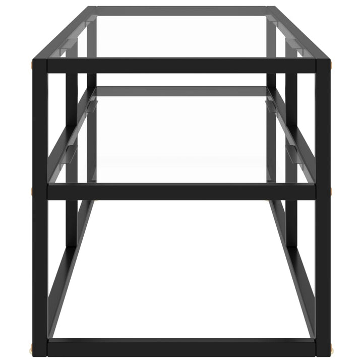 tv-bord 100x40x40 cm hærdet glas sort