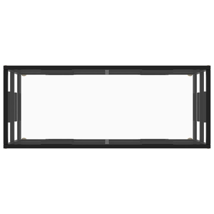 tv-bord 100x40x40 cm hærdet glas sort