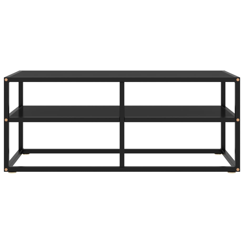 tv-bord 100x40x40 cm glas sort