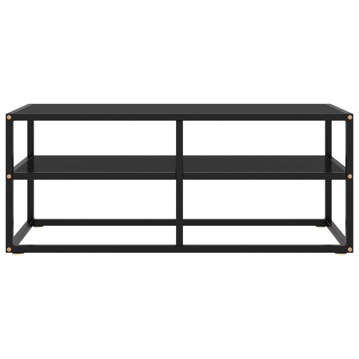 tv-bord 100x40x40 cm glas sort