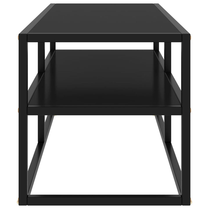 tv-bord 100x40x40 cm glas sort