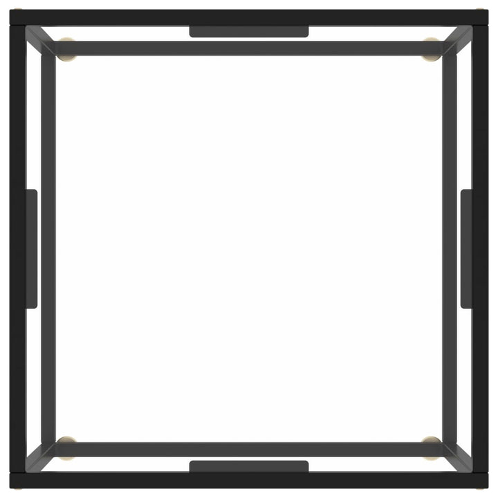 sofabord 60x60x35 cm hærdet glas sort