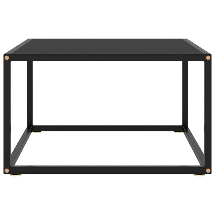 sofabord 60x60x35 cm glas sort