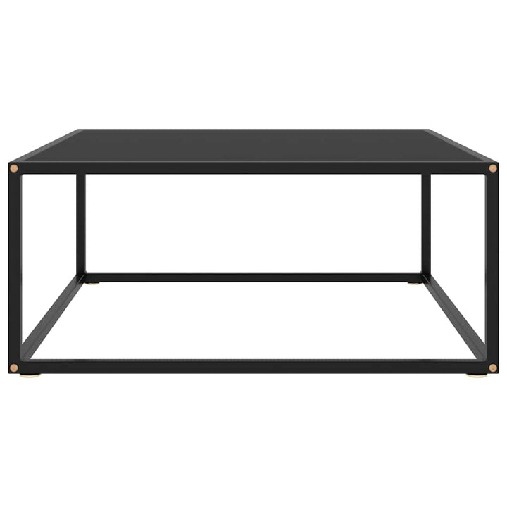 sofabord 80x80x35 cm glas sort