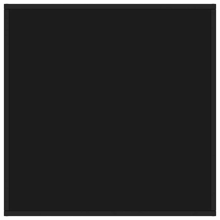 sofabord 80x80x35 cm glas sort