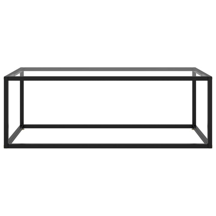 sofabord 100x50x35 cm hærdet glas sort