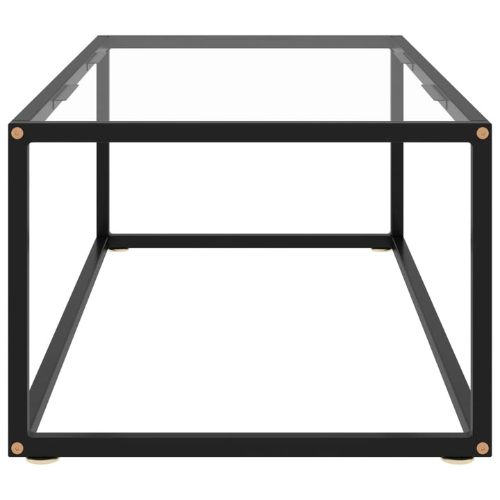 sofabord 100x50x35 cm hærdet glas sort