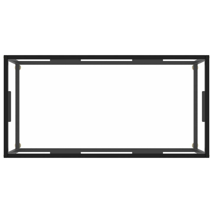 sofabord 100x50x35 cm hærdet glas sort