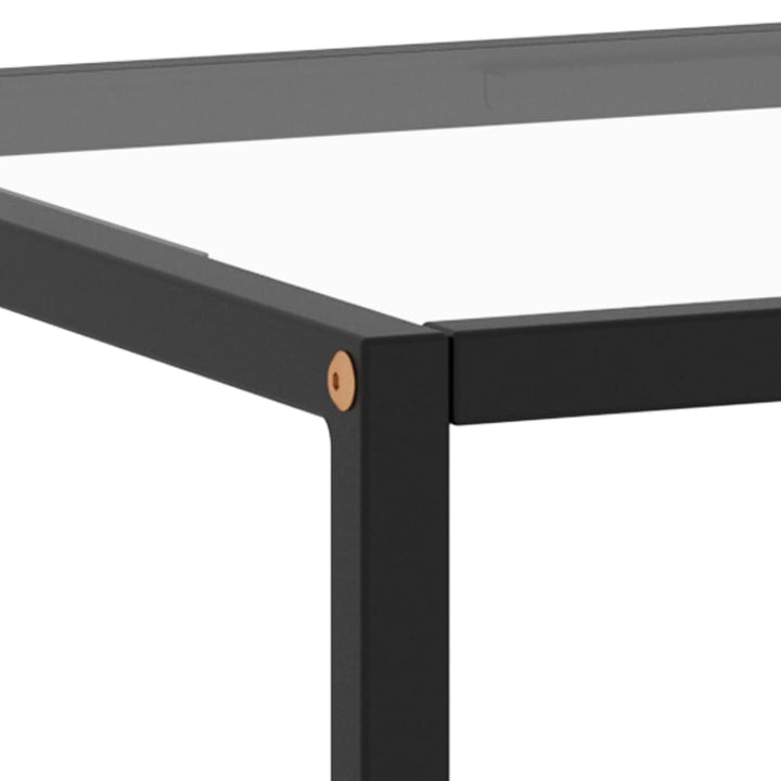sofabord 100x50x35 cm hærdet glas sort