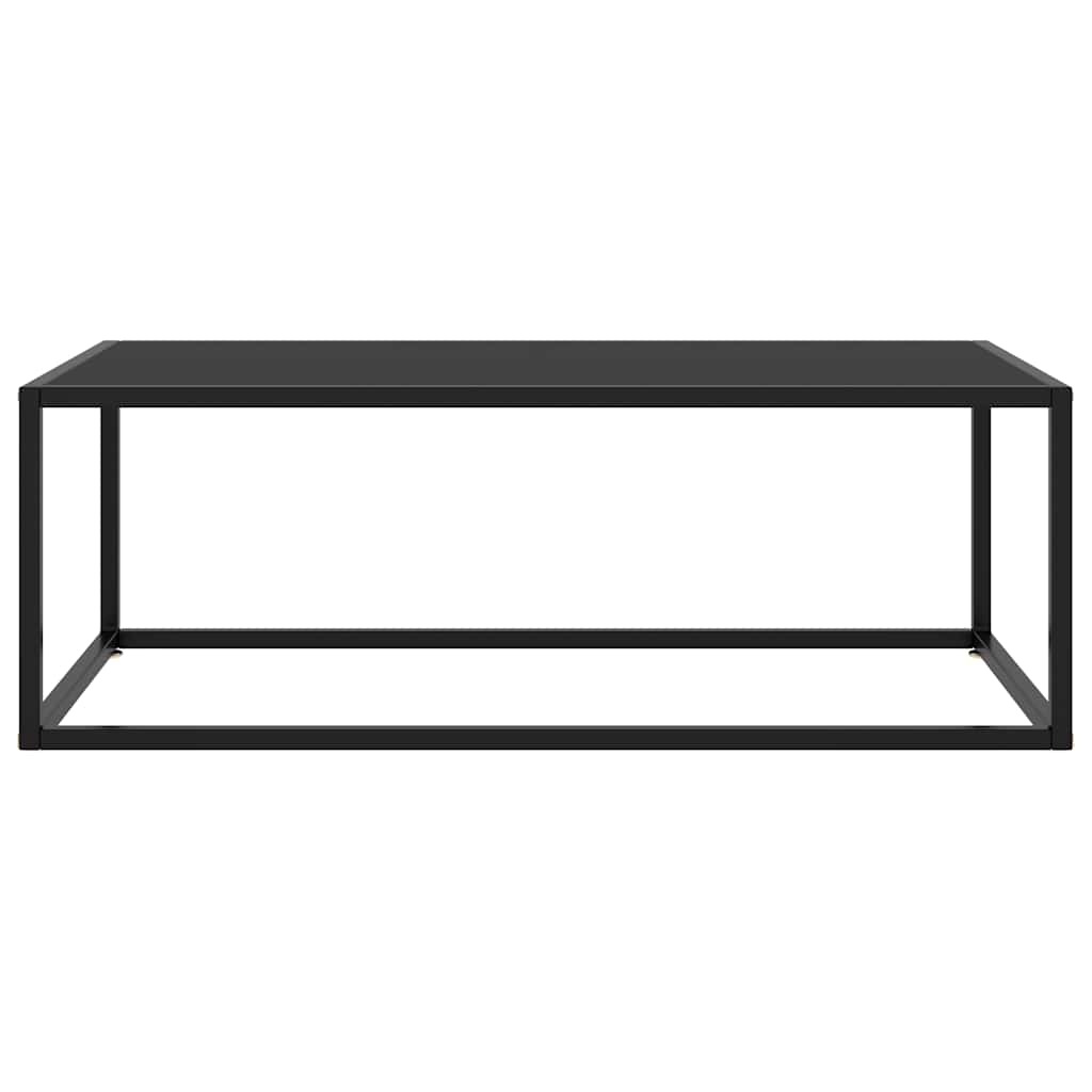 sofabord 100x50x35 cm glas sort